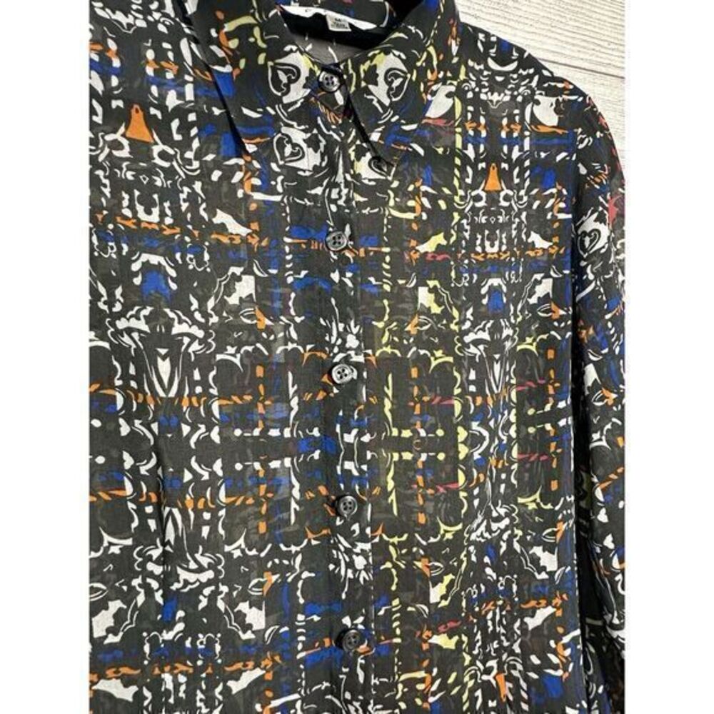 Cabi 129 Womens Medium Bohemian Festival Blouse Long Sleeves Sheer Tunic Top